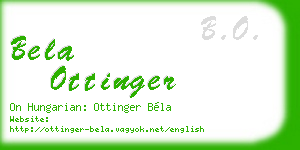 bela ottinger business card